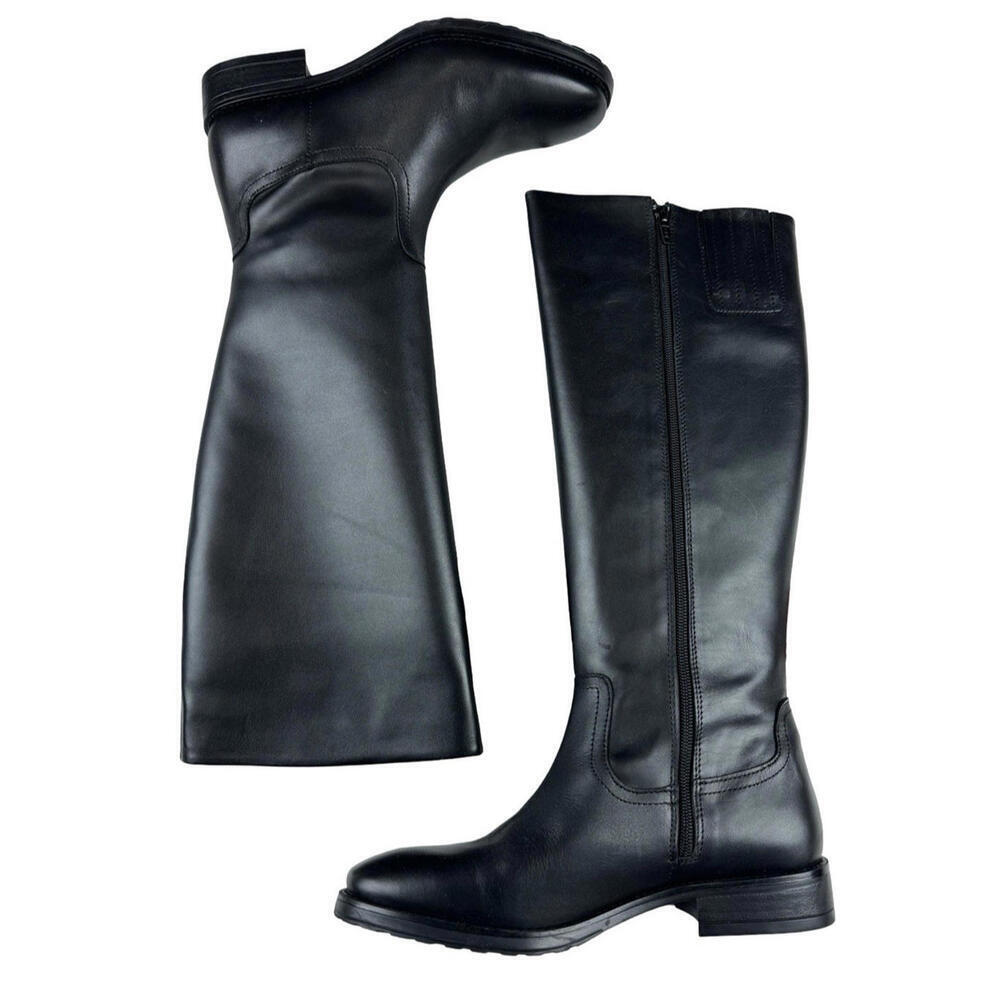 L'intervalle Delorre Leather Riding Boots Black Size EU 40 | US 9 - Picture 5 of 8